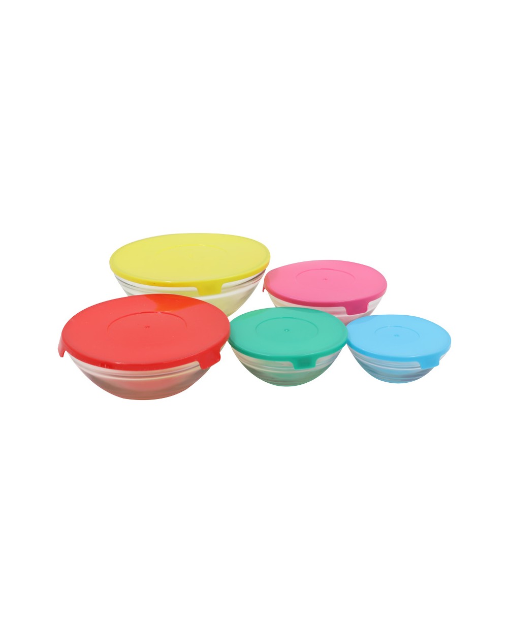 thulos Set de 5 recipientes de cristal con 5 tapaderas. THULOS TH-KA037 Superdescuento