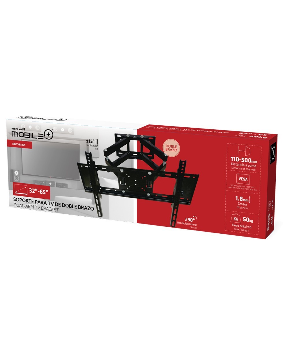 thulos Soporte TV 32”-65”. MOBILE+ MB-TVB3265 Ventas relámpago