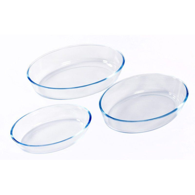 thulos Set de 3 bandejas de vidrio ovaladas para horno 0.7L 1.6L y 2.4L. THULOS TH-KA020 ÚLTIMAS EDICIONES