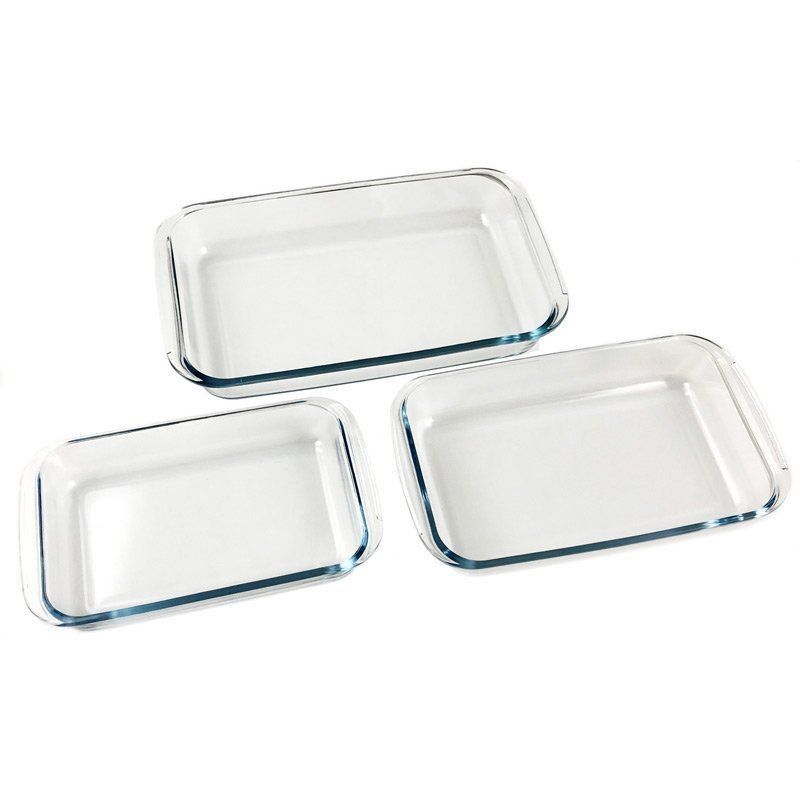 thulos Set de 3 bandejas de vidrio rectangulares para horno 1.0L 1.6l 2.2l. THULOS TH-KA019 Últimos 2 días