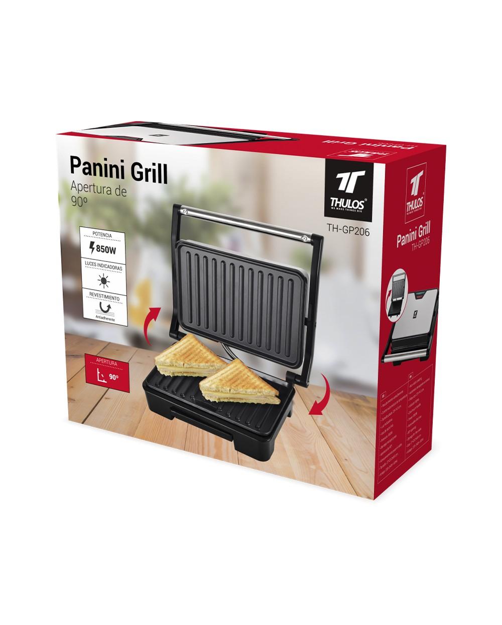 thulos Panini Grill 850W apertura 90º. THULOS TH-GP206 Solo hoy