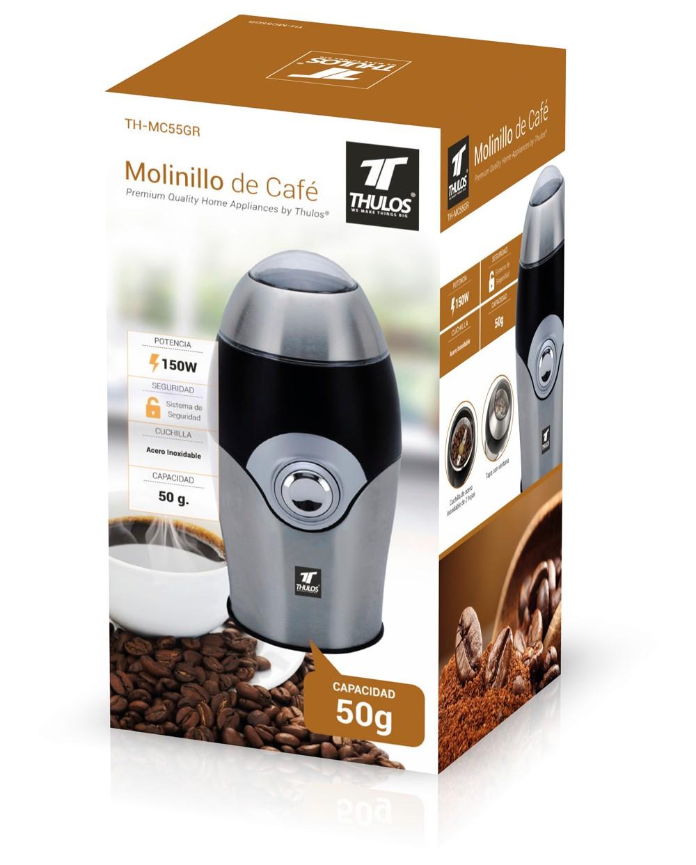thulos Molinillo de café capacidad 50 g. THULOS TH-MC55GR Promoción trimestral