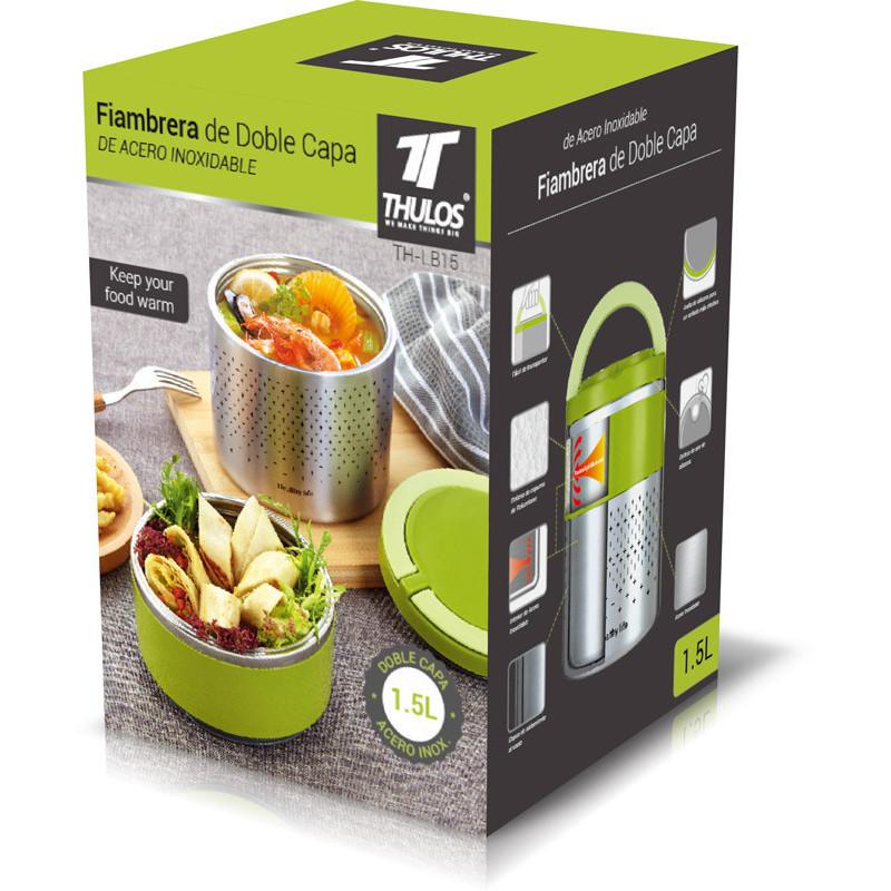 thulos Fiambrera de doble capa capacidad 1.5L THULOS TH-LB15 Rebajas de fábrica