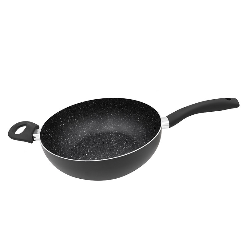 thulos Sartén WOK con revestimiento de piedra tricapa antiadherente de alta calidad varios tamaños. THULOS TH-WOK Rebajas top