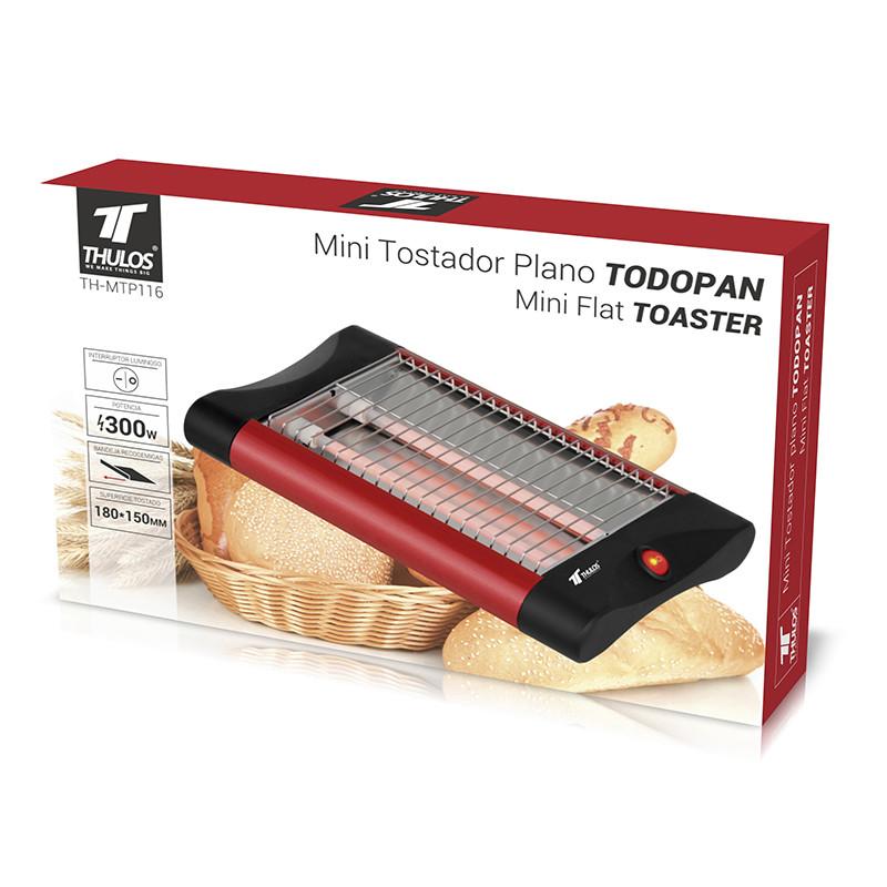 thulos Tostador plano TODOPAN. Tuesta todo tipo de pan. 300W. THULOS TH-MTP116 Oferta especial de fábrica