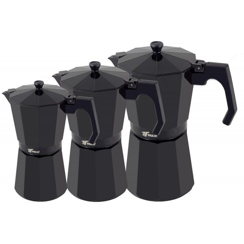 thulos Cafetera clásica de color negro varias capacidades: 6 9 y 12 tazas. THULOS Rebajas de fin de temporada
