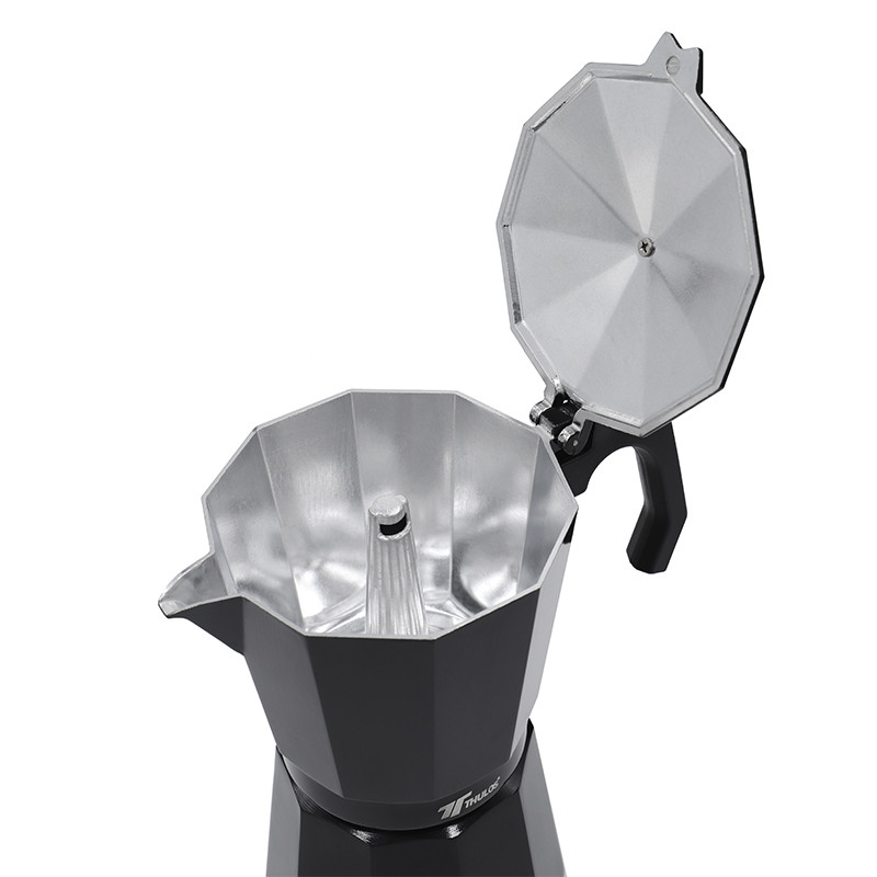 thulos Cafetera clásica de color negro varias capacidades: 6 9 y 12 tazas. THULOS Rebajas de fin de temporada