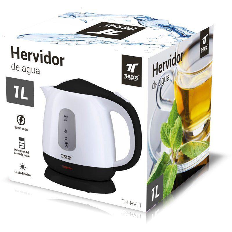 thulos Hervidor de agua capacidad 1 litro resistencia de acero inoxidable. THULOS TH-HV11 Liquidación