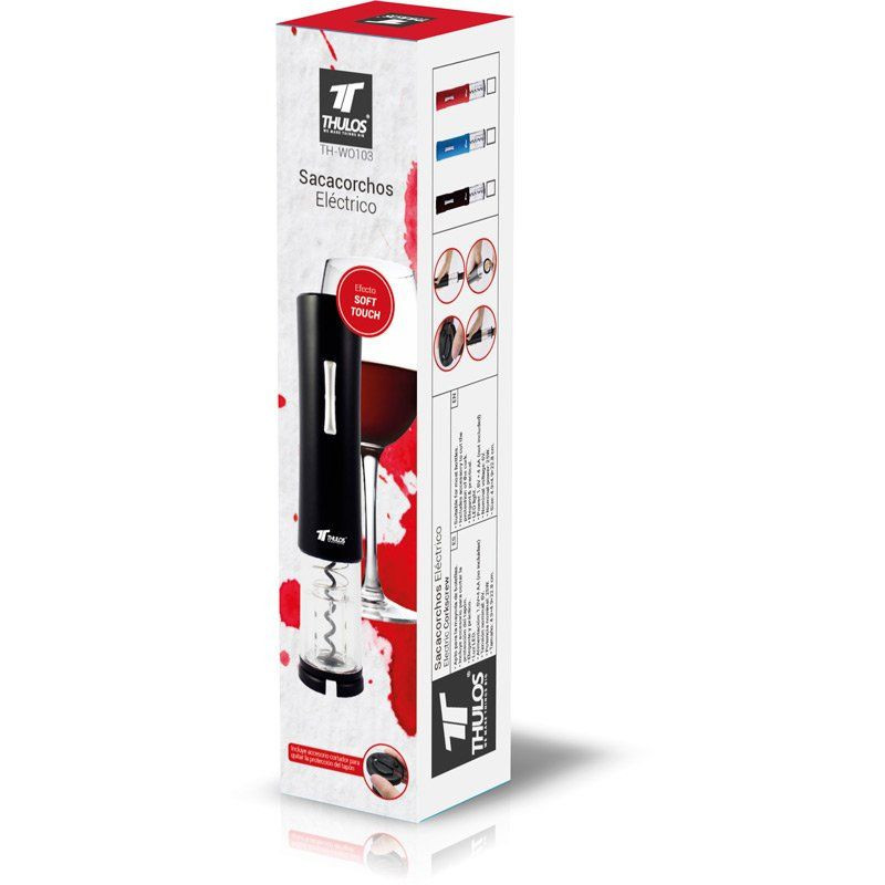 thulos Sacacorchos eléctrico con accesorio para quitar protección tapón. THULOS TH-WO102 Grandes descuentos