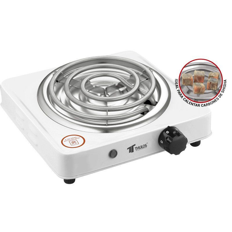 thulos Cocina eléctrica portátil 1 quemador especial para carbones de Shisha. THULOS TH-CE1100/1P