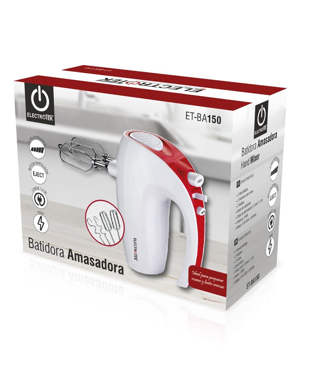 thulos Batidora-Amasadora de 5 velocidades 150W. ELECTROTEK ET-BA150 Rebajas de fin de temporada