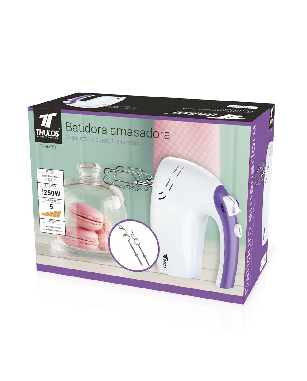thulos Batidora-Amasadora 250W 5 velocidades. THULOS TH-BA251 Gran oferta