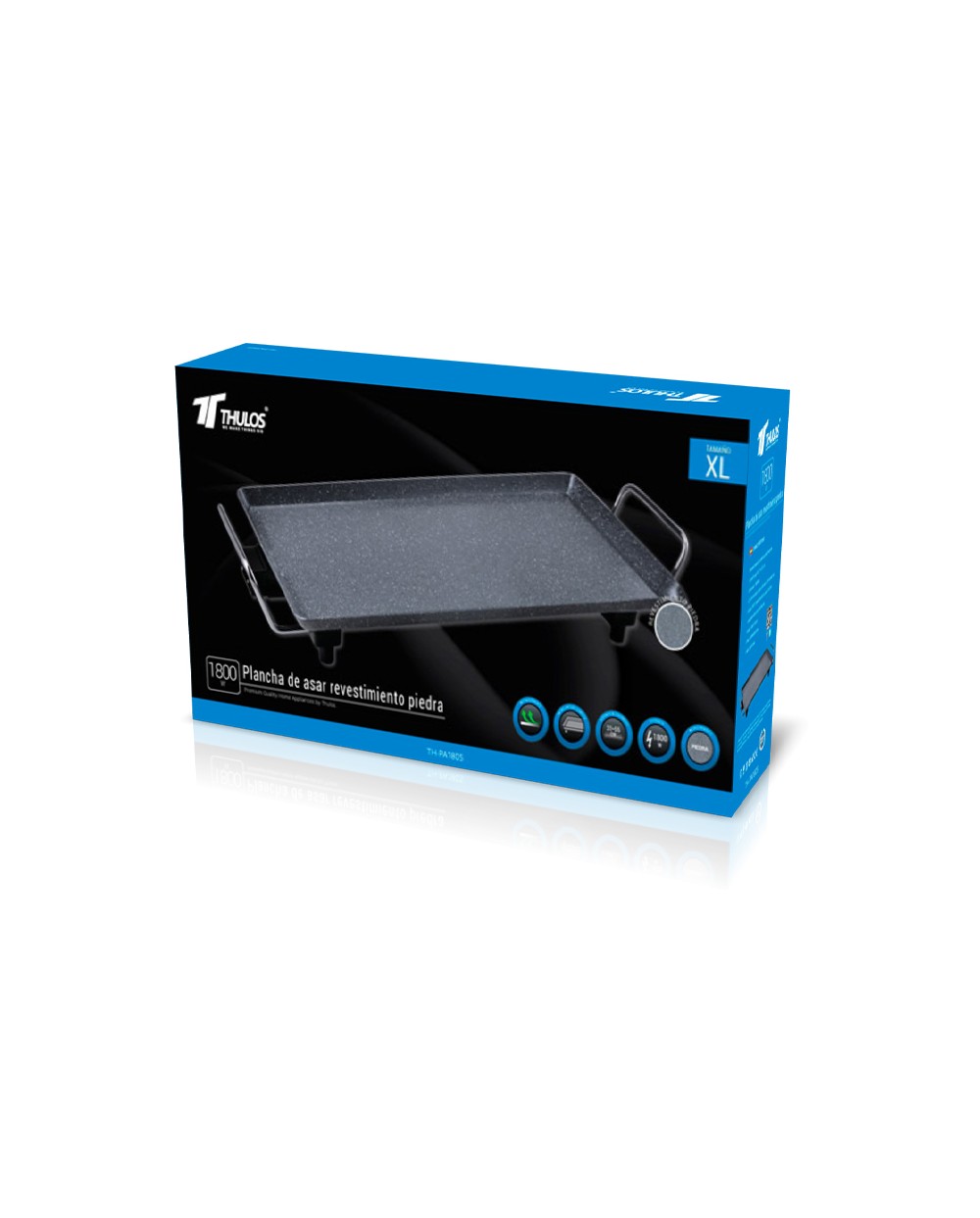 thulos Plancha de asar con revestimiento de piedra 31*55 cm THULOS TH-PA1805 ÚLTIMAS EDICIONES