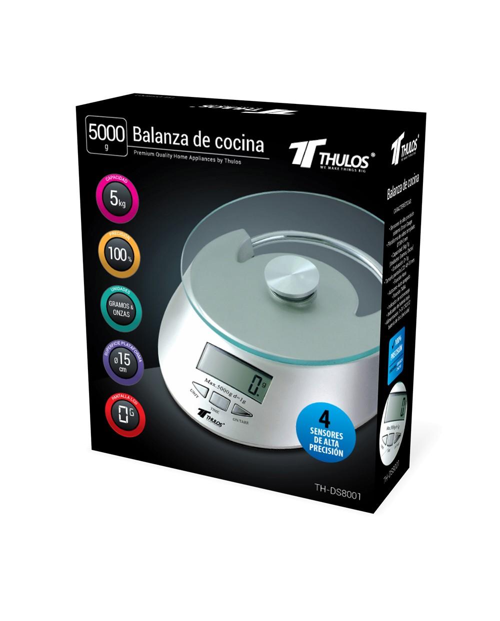 thulos Balanza de cocina digital 5Kg de capacidad. THULOS TH-DS8001 Oferta especial de fábrica