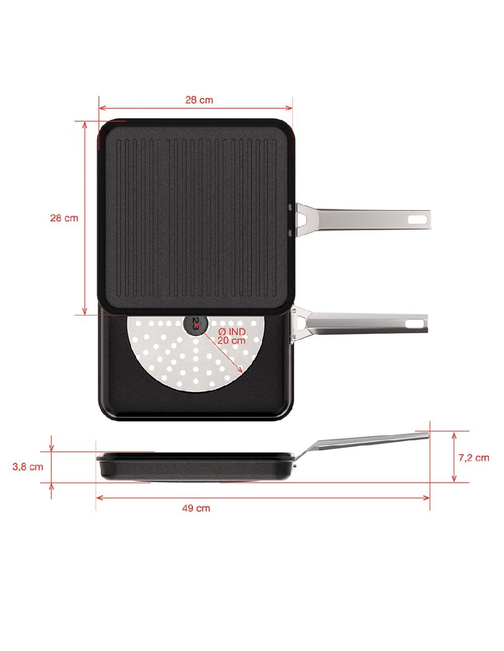 valira GRILL AIRE INDUCCIÓN 28x28cm Ofertas de temporada