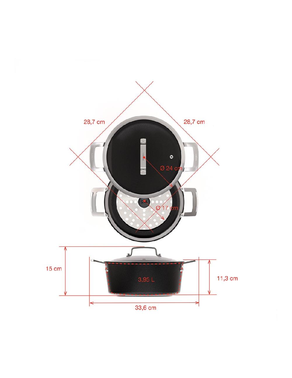 valira CAZUELA ALTA AIRE INDUCCIÓN 24cm Precio ultrabajo