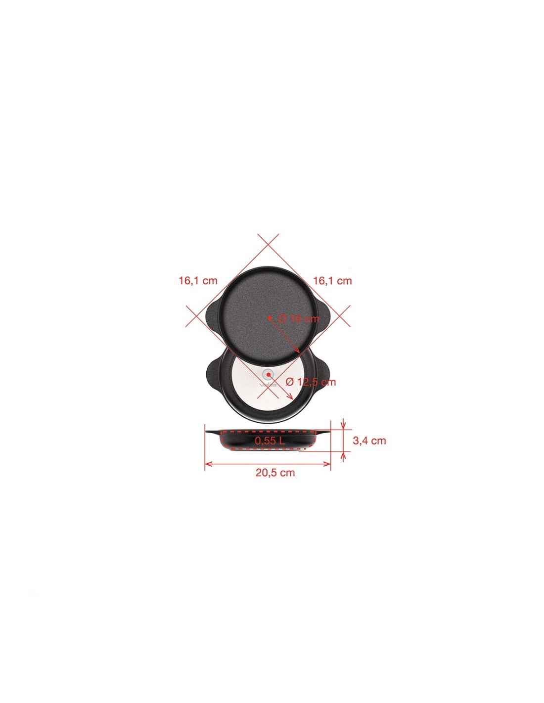 valira MINI CAZUELA GAS-VITRO 16cm Los más vendidos