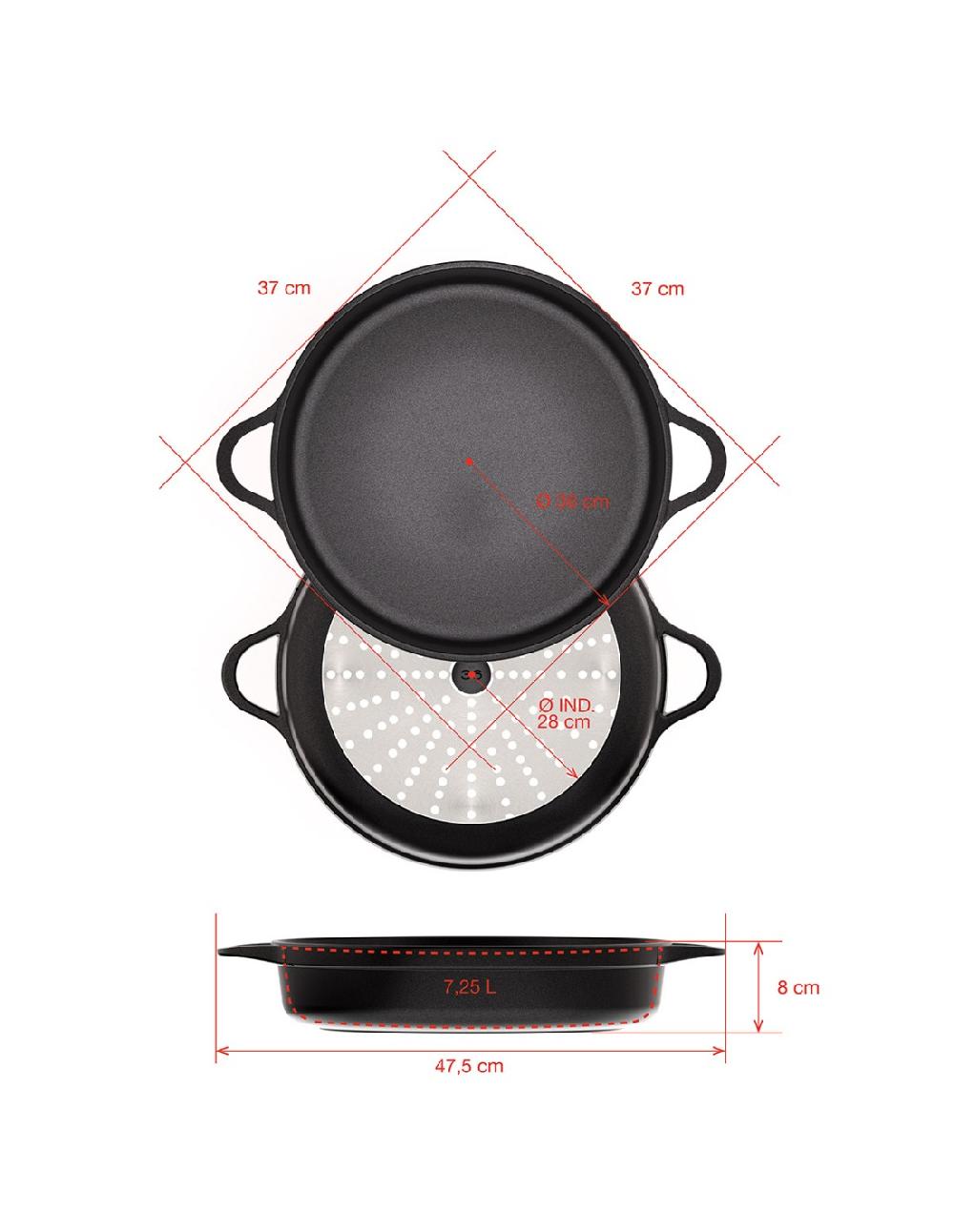 valira CAZUELA BAJA INDUCCIÓN 36cm Mejor oferta