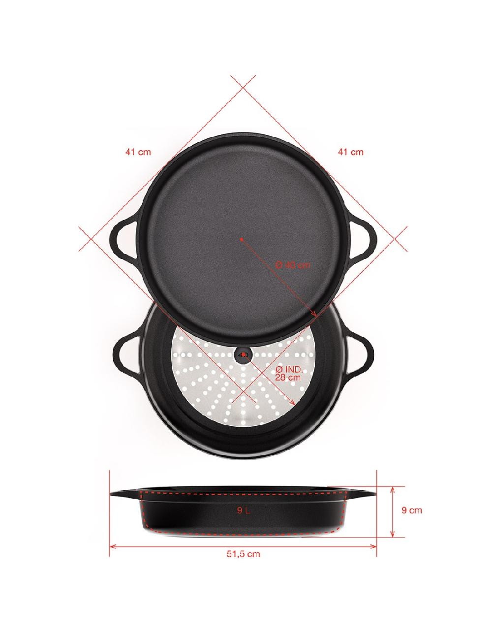 valira CAZUELA BAJA INDUCCIÓN 40cm Rebajas online