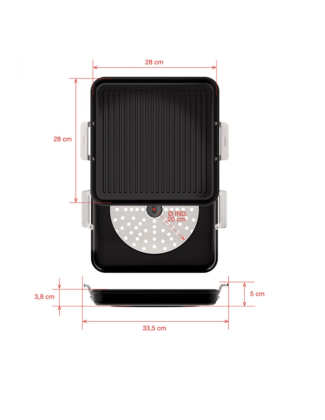 valira GRILL AIRE PFAS FREE 28x28cm Últimos 2 días