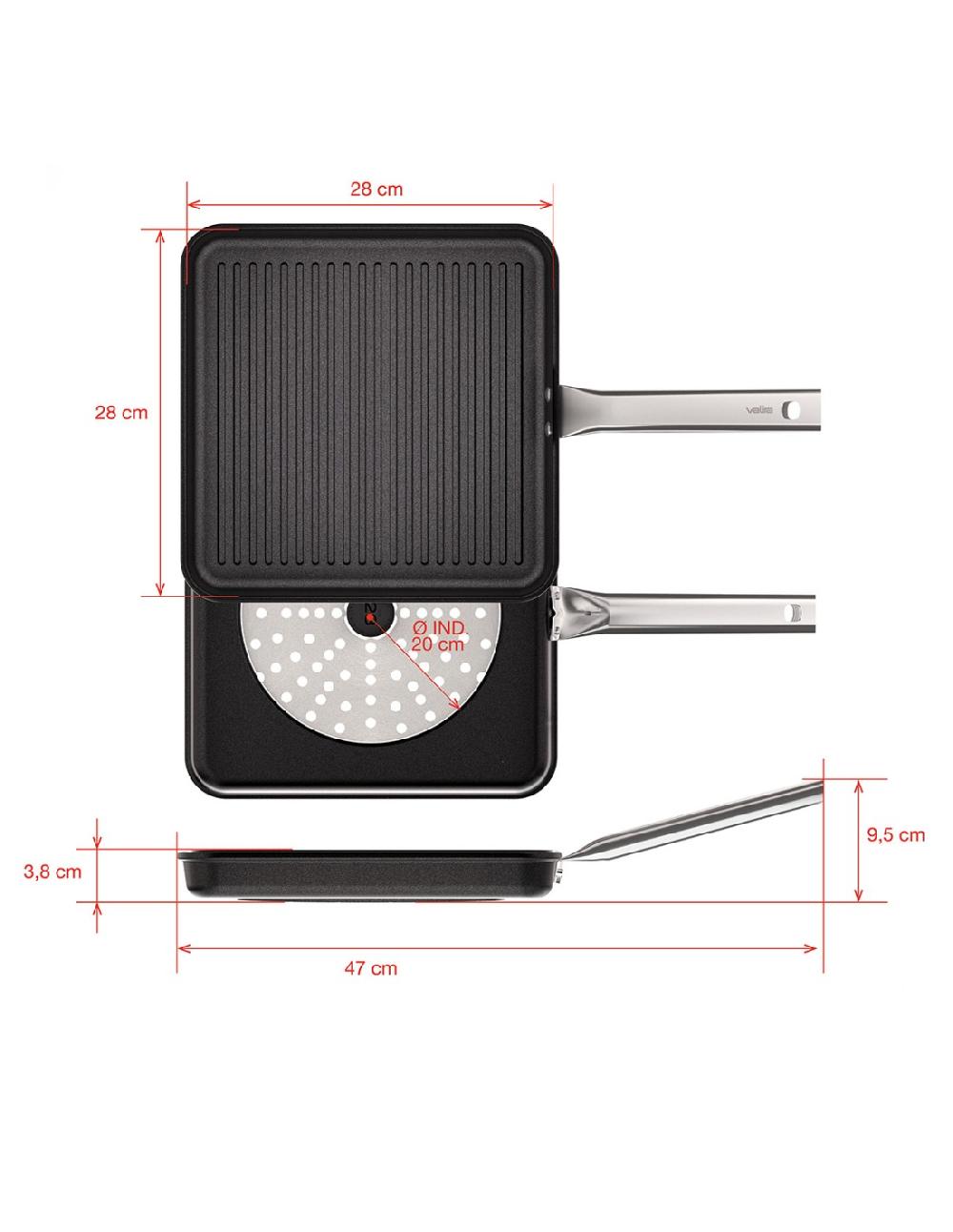 valira GRILL CHEF INDUCCIÓN 28x28 cm Último día
