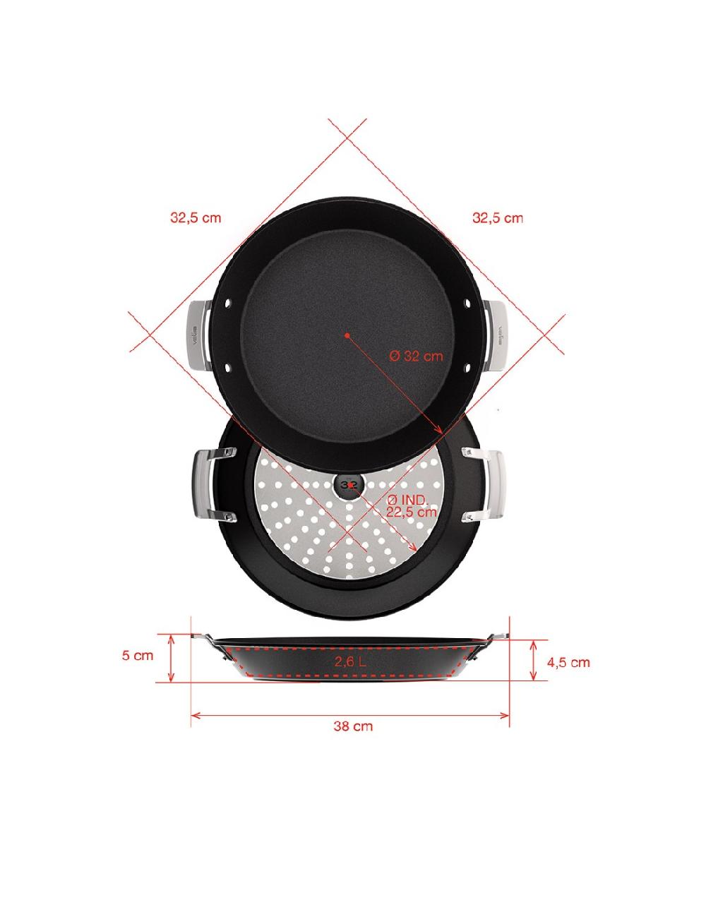 valira PAELLERA AIRE INDUCCIÓN 32cm Envío internacional gratuito