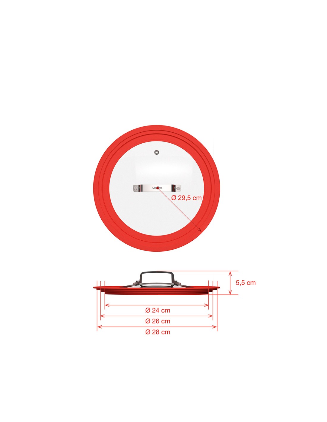 valira TAPA DE VIDRIO AIRE 24-26-28 CM Outlet