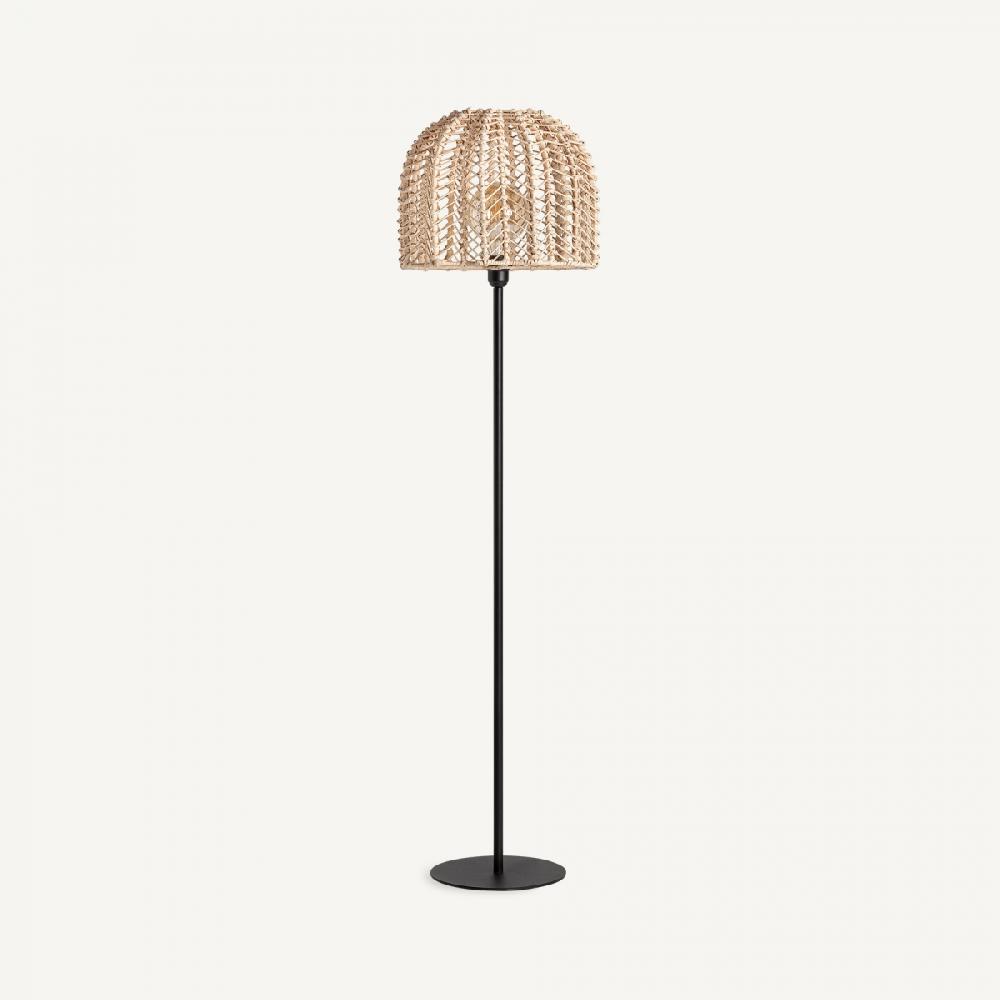 vical home LÁMPARA DE PIE PLISSÉ RATTAN