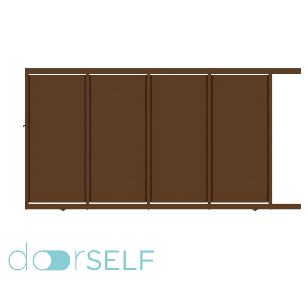 Puerta corredera DOORSELF Blind de acero óxido 400x200 cm
