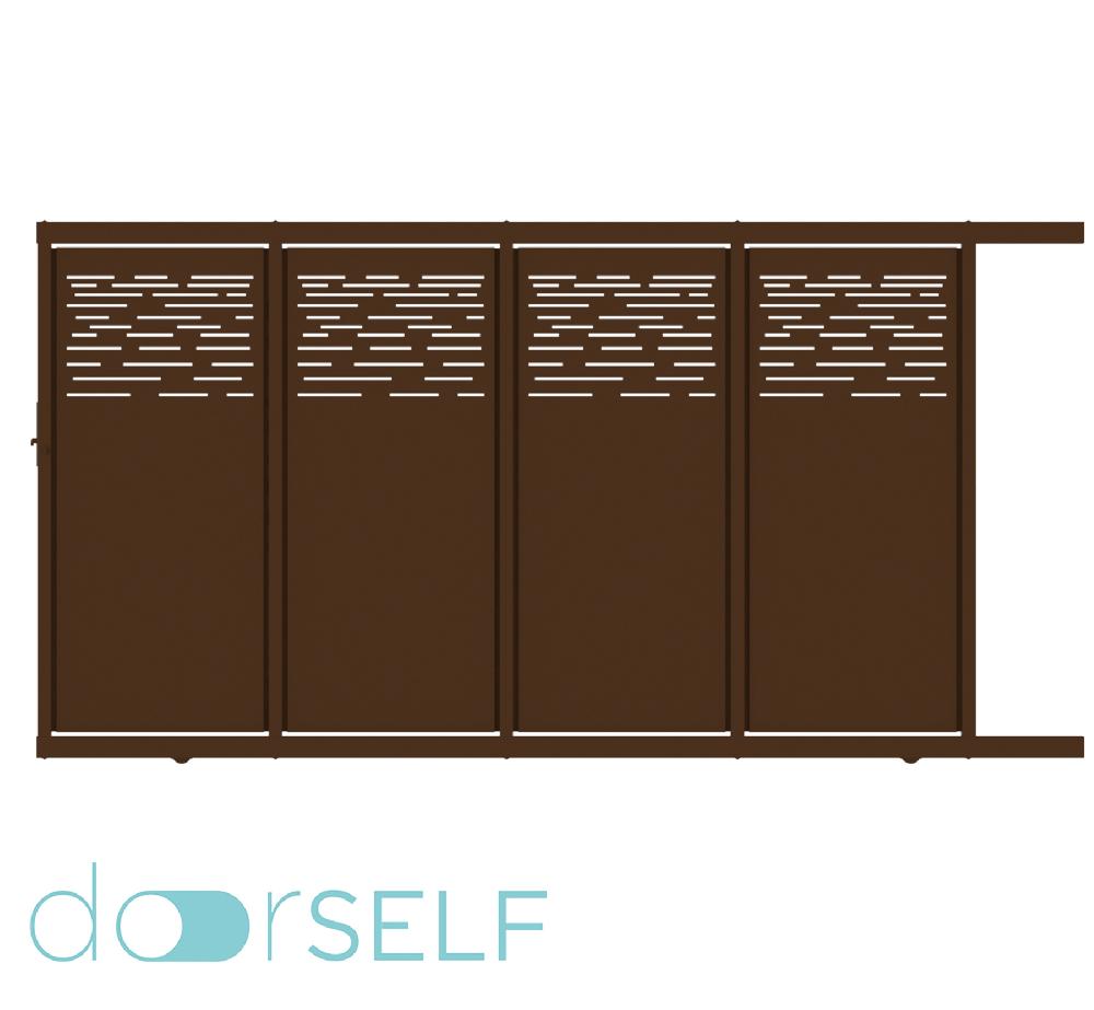 Puerta corredera DOORSELF Galaxy óxido 350x200 cm
