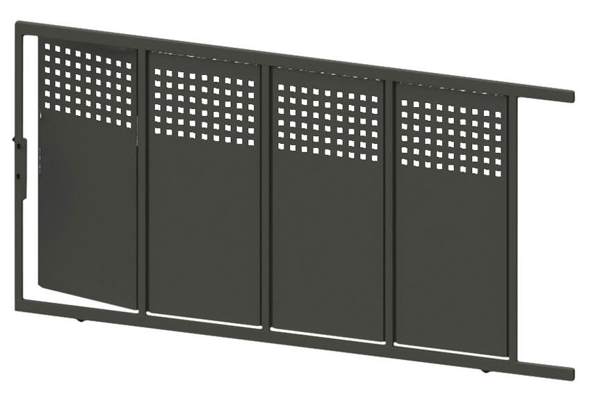 Puerta corredera+peatonal DOORSELF Square Up gris forja 350x200 cm