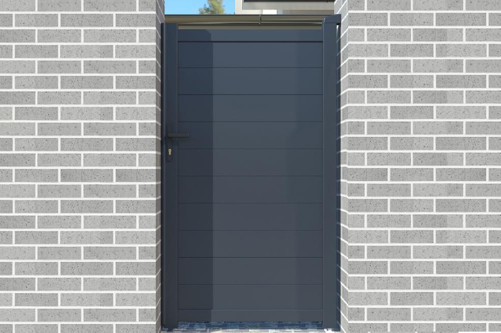 Puerta peatonal gris EIGER 100P180 Oferta especial