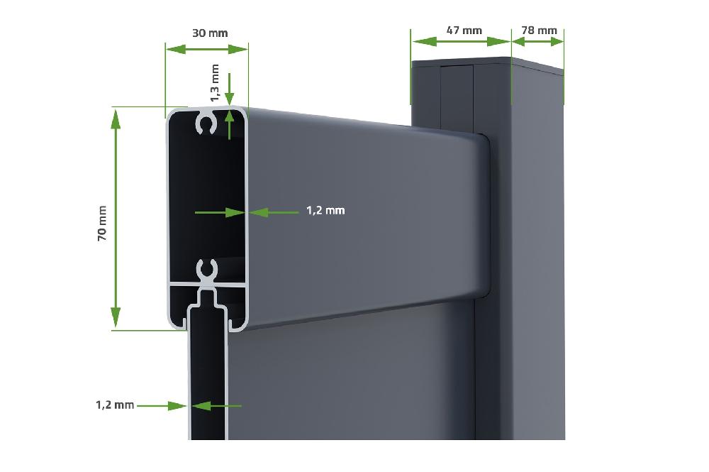 Puerta peatonal gris EIGER 100P180 Oferta especial