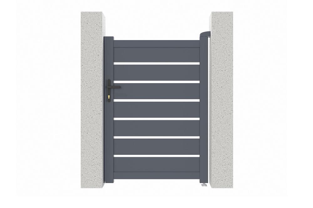 Puerta peatonal gris VOGEL 100P140