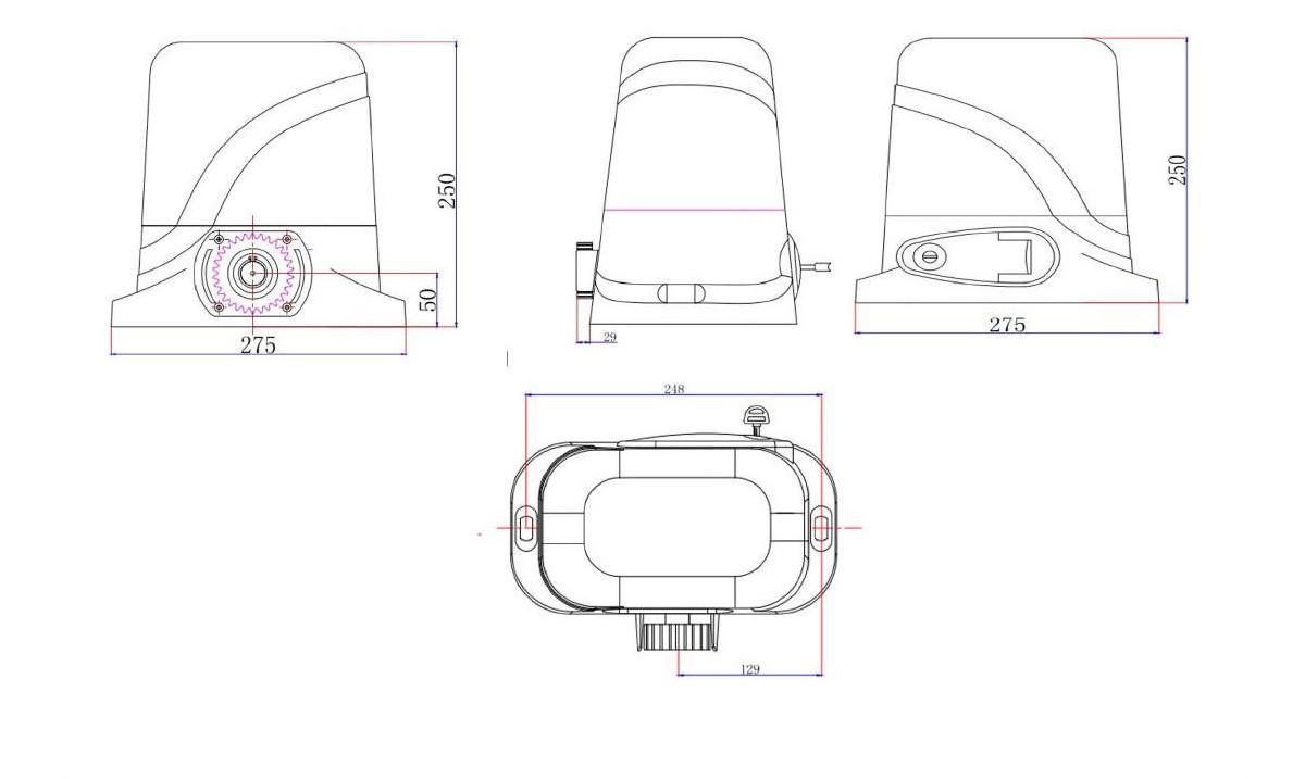Puerta corrediza eléctrica de 4m CARPATIA H.180 + motor TANKER C600 Promoción trimestral