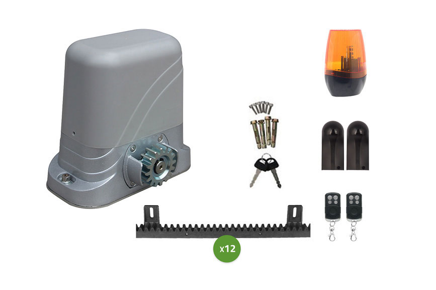 Puerta corrediza eléctrica de 4m CARPATIA H.180 + motor TANKER C600 Promoción trimestral