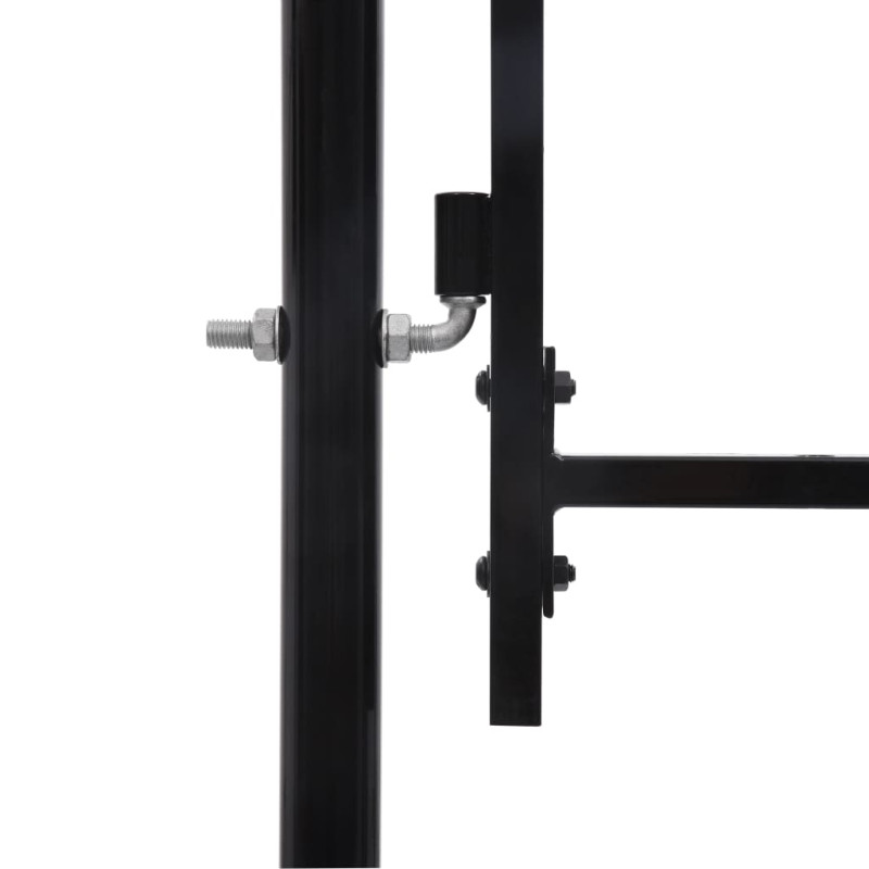 vidaXL Cancela de valla doble puerta con puntas acero negro 3x1 25 m Tienda de fábrica
