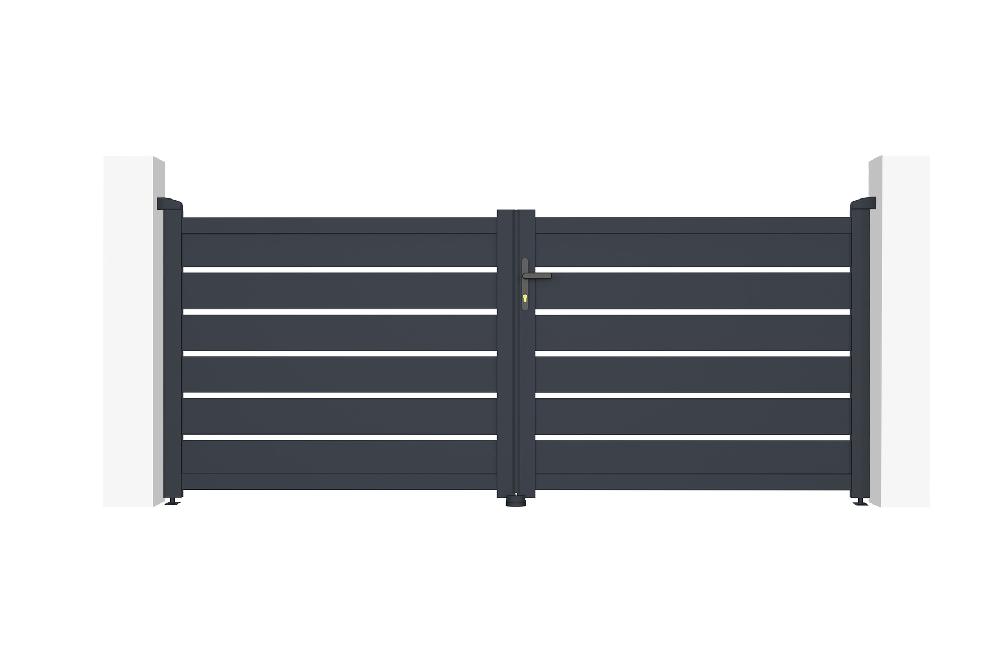 Puerta batiente de aluminio 3m VOGEL 300B120 GRIS