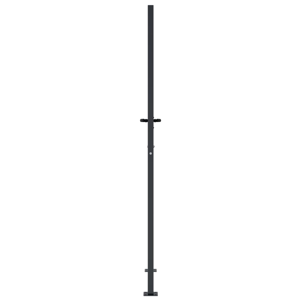 vidaXL Puerta de jardín acero gris antracita diseño cuadrado 105x180cm Grandes ahorros
