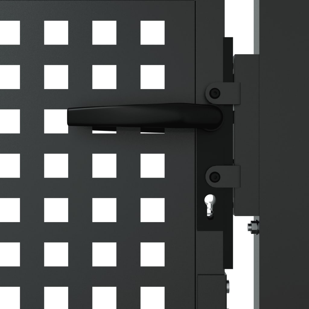 vidaXL Puerta de jardín acero gris antracita 105x175 cm Devoluciones gratuitas