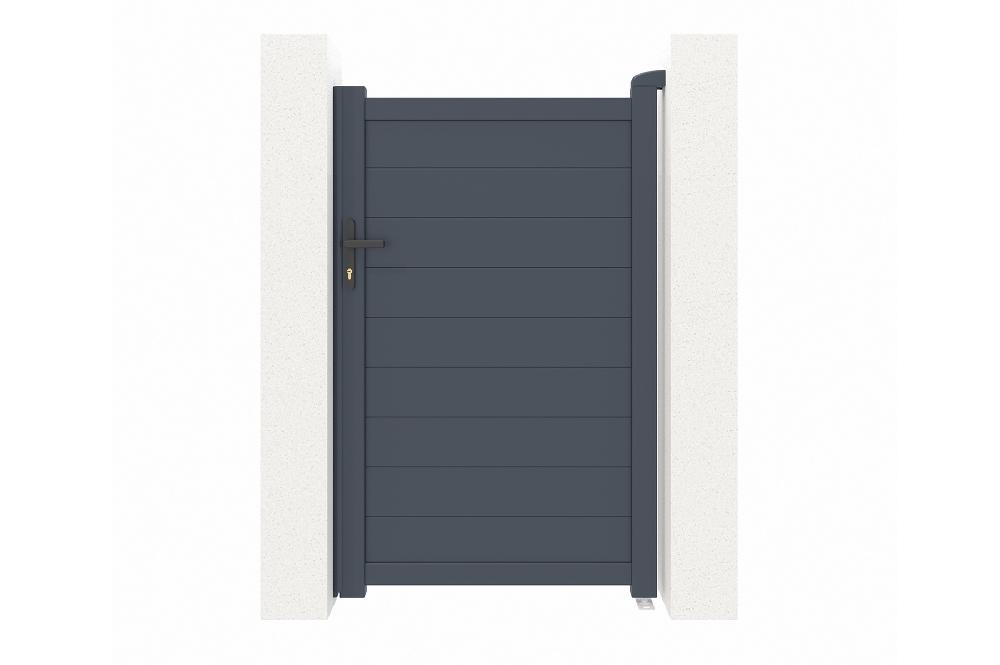 Pack puerta corredera 3m EIGER 300C160 + puerta peatonal EIGER 100P160 Gris En línea