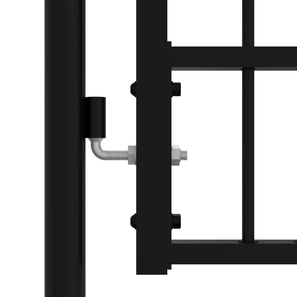 Puerta y lanza superior acero revestido de polvo negro 305x173 cm vidaXL Outlet