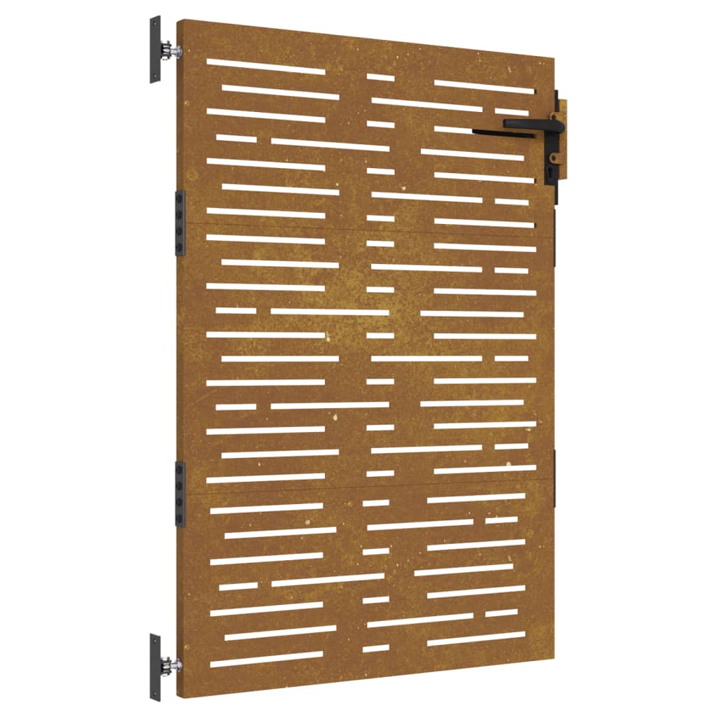 vidaXL Puerta de jardín acero corten diseño cuadrado 85x150 cm Outlet online