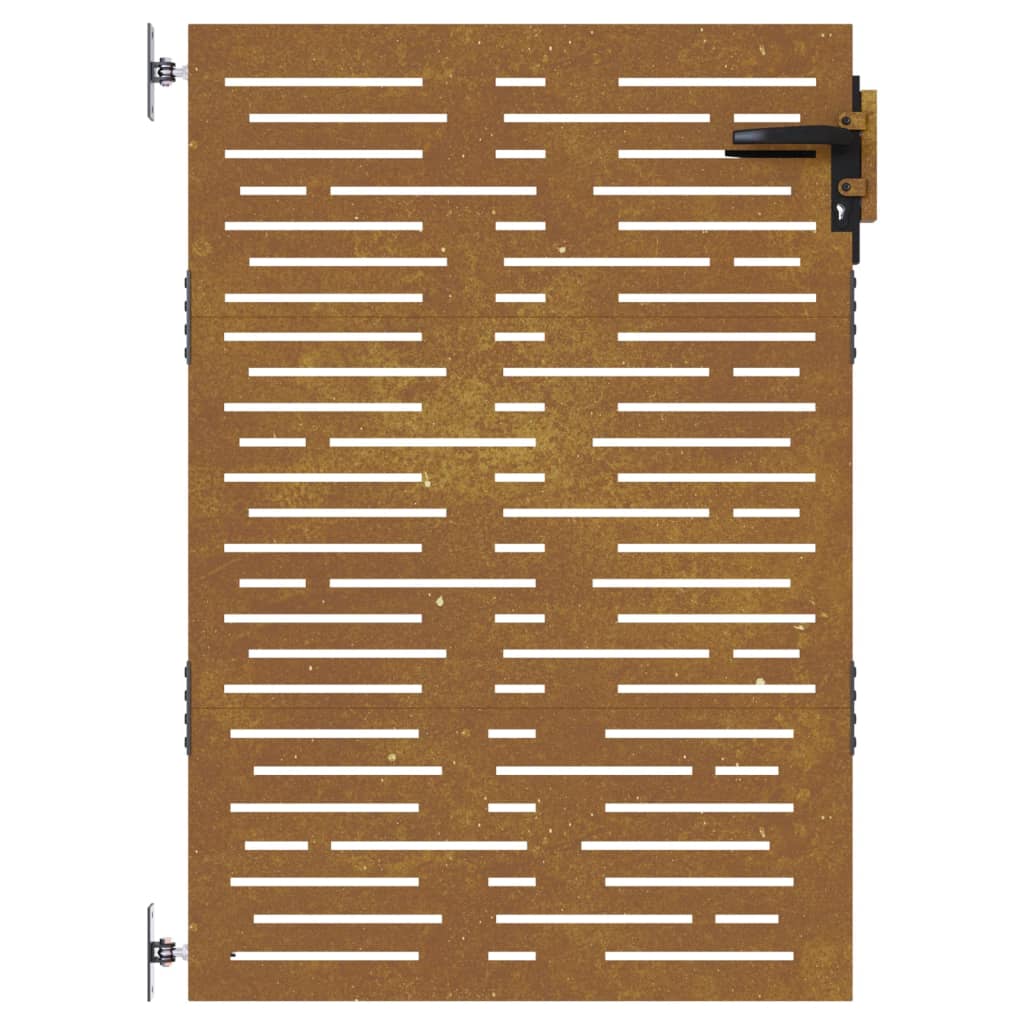 vidaXL Puerta de jardín acero corten diseño cuadrado 85x150 cm Outlet online