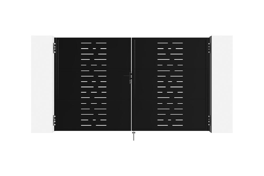 Puerta abatible de hierro 3x1 8m NALI ARLBERG NEGRO MATE Venta caliente