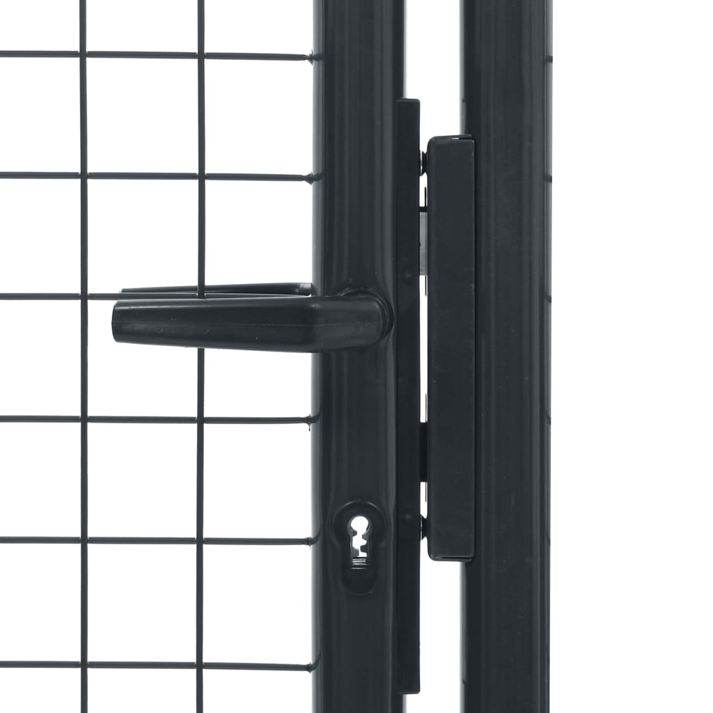 Puerta de malla de jardín | Puerta de valla | Cancela de valla acero galvanizado gris 100x175 cm CFW29417 Rebajas baratas