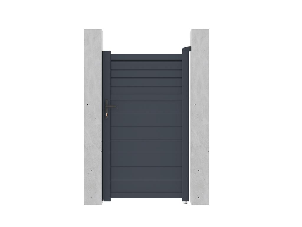 Portón de aluminio persiana Ancho 103 x Alt. 181 cm antracita VIAZO Rebajas de fábrica