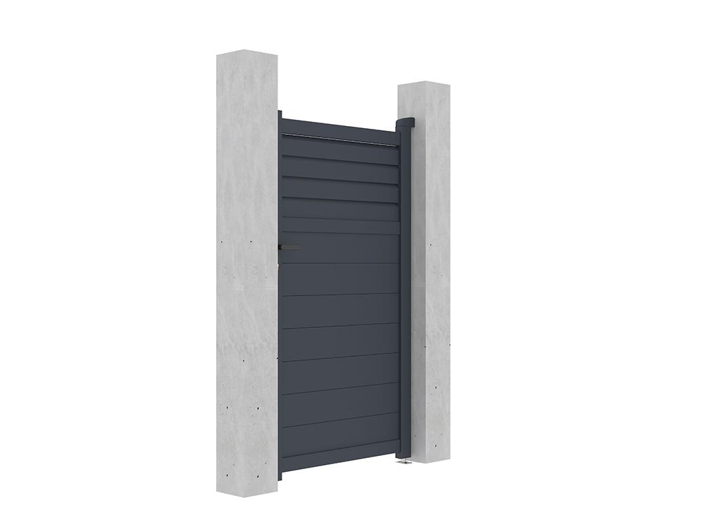 Portón de aluminio persiana Ancho 103 x Alt. 181 cm antracita VIAZO Rebajas de fábrica