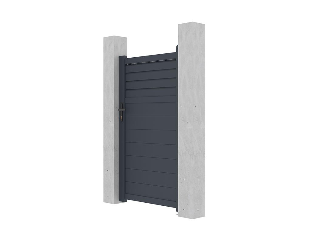 Portón de aluminio persiana Ancho 103 x Alt. 181 cm antracita VIAZO Rebajas de fábrica