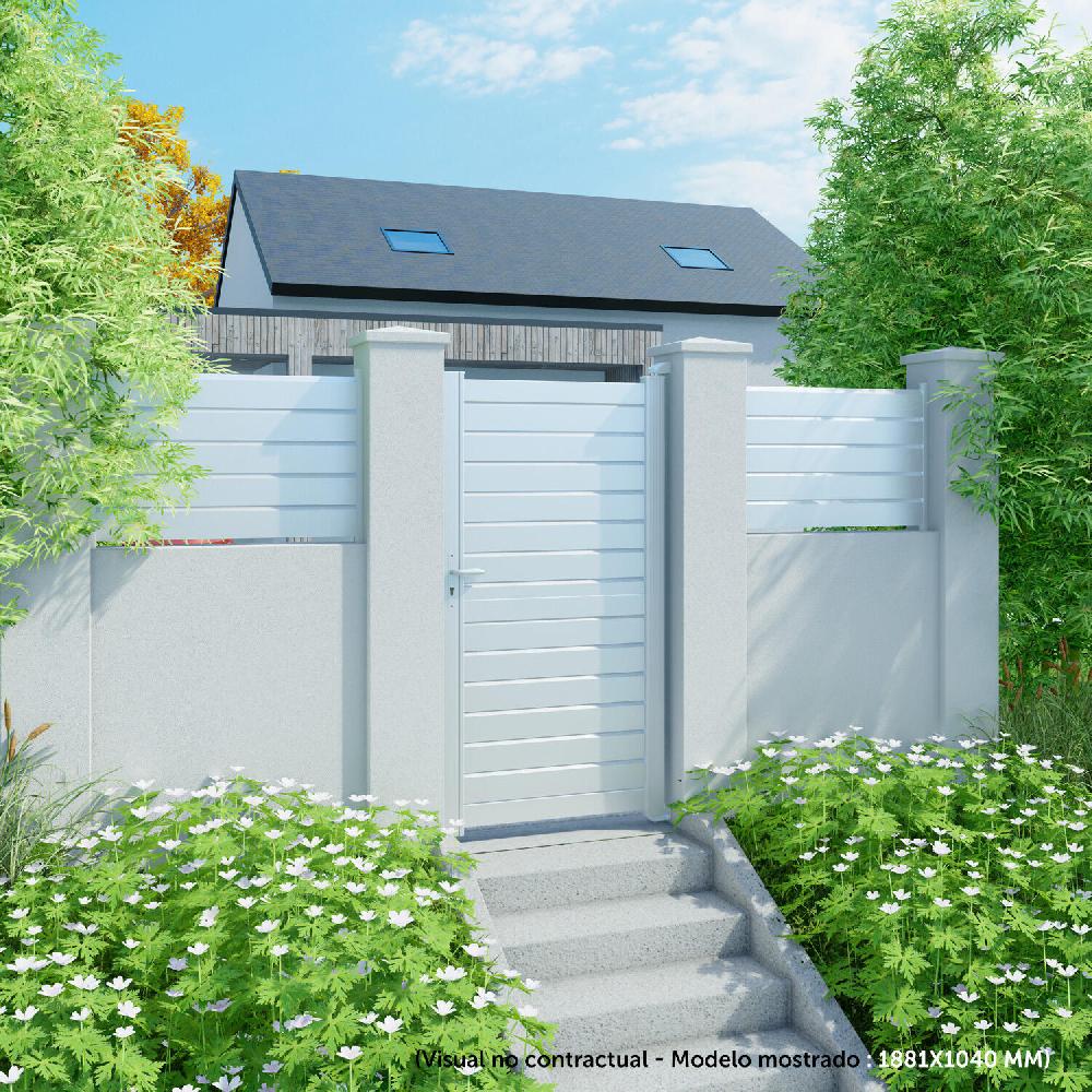 Puerta peatonal KLOS UP de aluminio blanco 99x188.1 cm Los más vendidos
